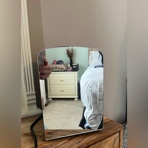 mirrored mini fridge